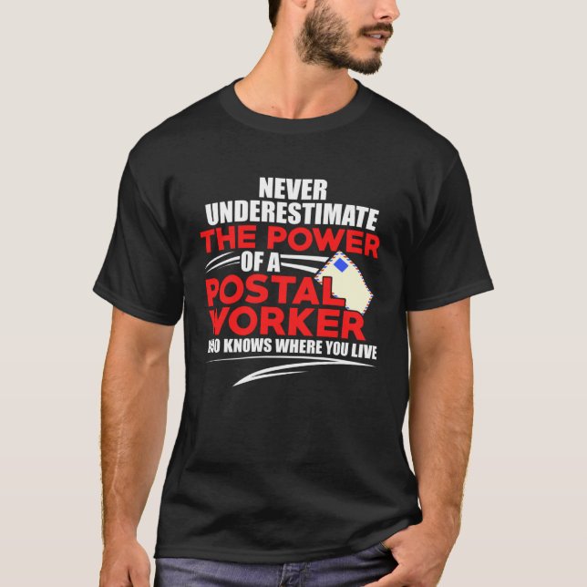Postarbetare underskattar Postman Mailman DA1 T Shirt (Framsida)