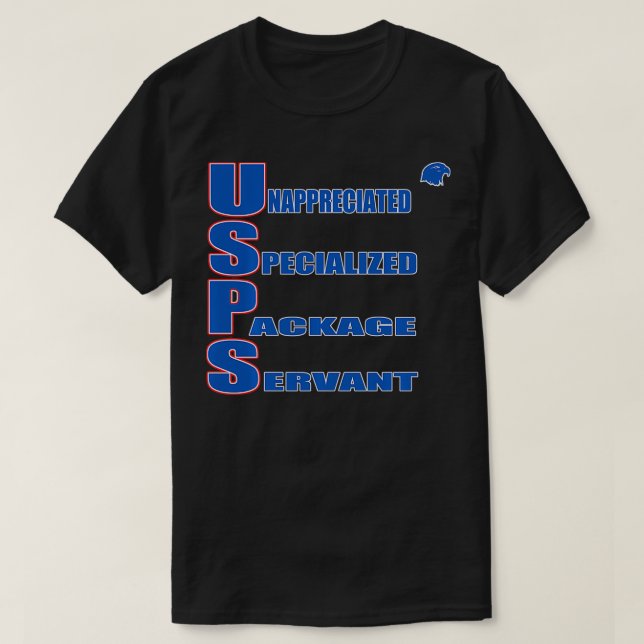 Postarbetares akronym US Postal Service Mail Clerk T Shirt (Design framsida)