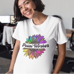 Postarbetaryrket Rainbow Sunblomma T Shirt