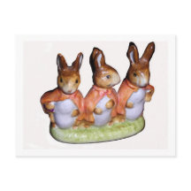 Postard - flopsy, Mopsy och Cottontail
