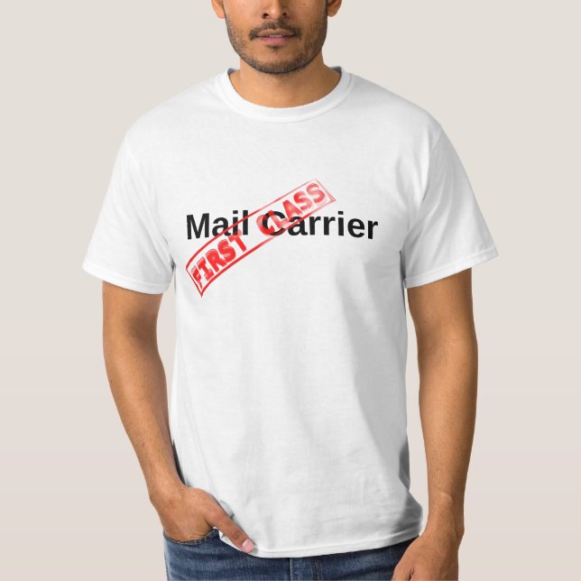 Postbefordran av första klass tee shirt (Framsida)