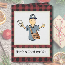 Postbefordran Postman Postal Worker jul Kort
