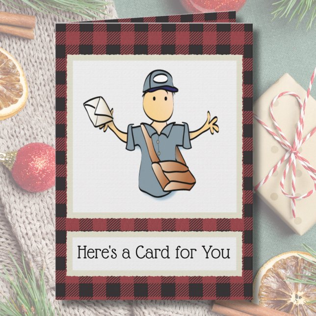 Postbefordran Postman Postal Worker jul Kort (Skapare uppladdad)