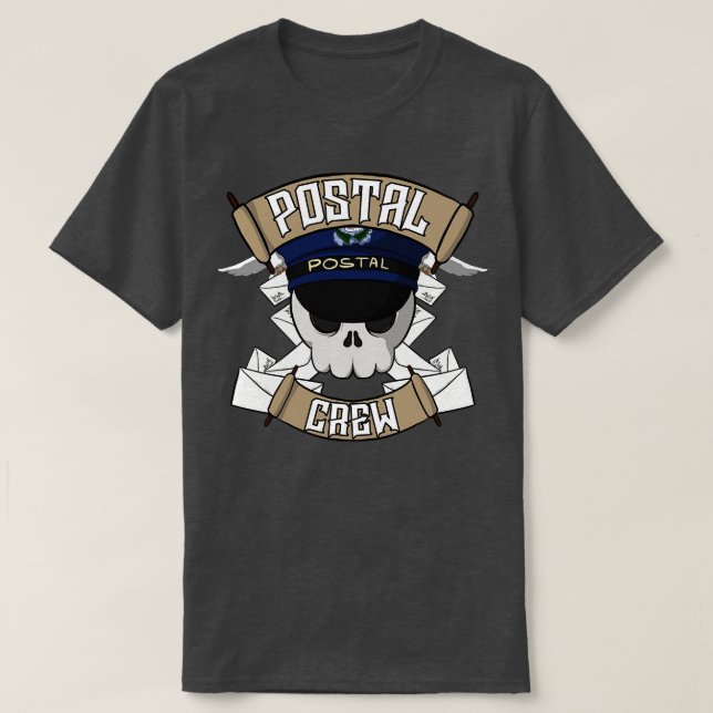 Postbesättning Jolly pirat T Shirt (Design framsida)
