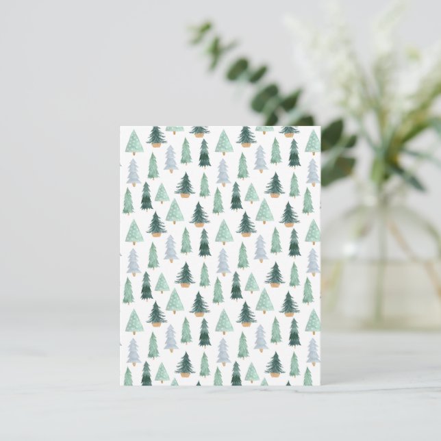 Postcard (10,8 x 14 cm) - Christmas Trees (Stående Fram)