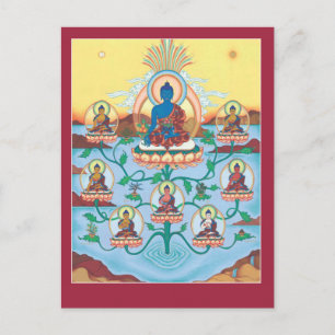 POSTCARD 8 Medicine Buddhas Vykort