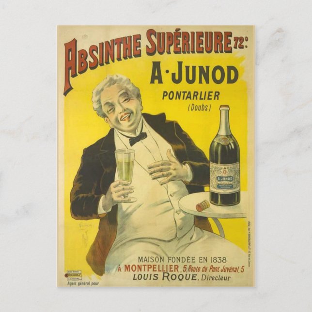 Postcard Absinthe Junod Vykort (Framsida)