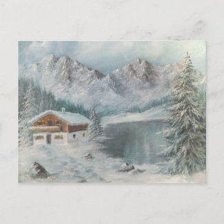 Postcard Ann Hayes Painting Bavarian Snö Dream Vykort