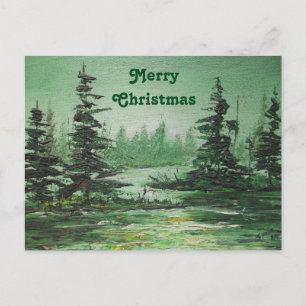 Postcard Ann Hayes Painting Grönt Forest Helg Vykort