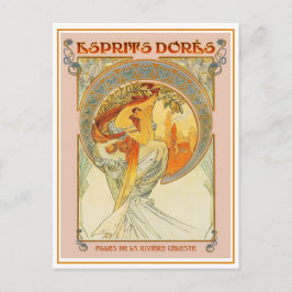 Postcard - Art Nouveau Esprits Dores Helg Vykort