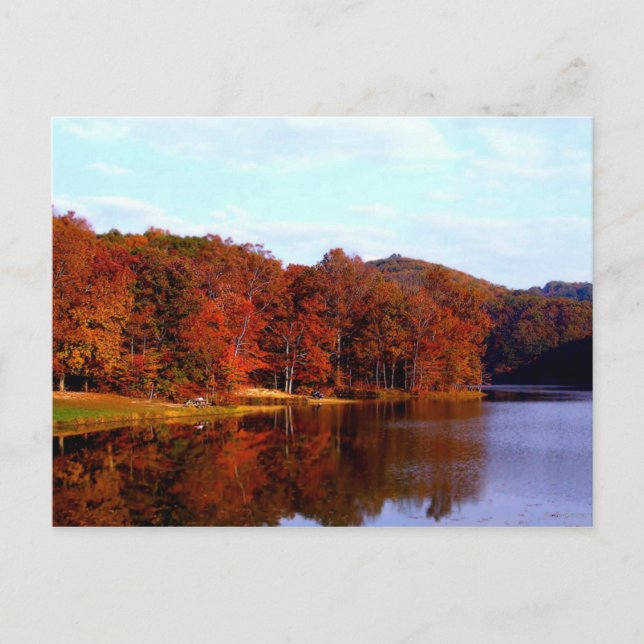 Postcard Autumn i Brown County, Indiana USA Vykort (Framsida)