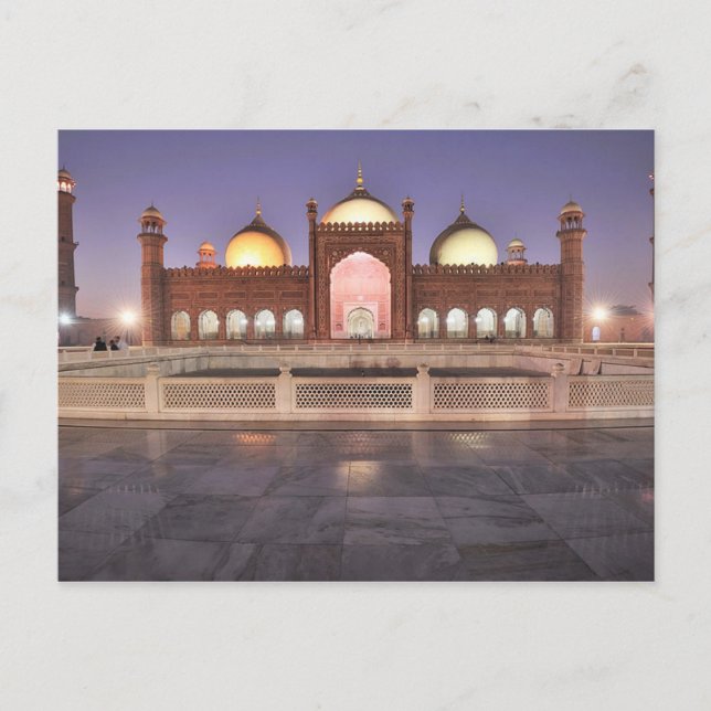Postcard Badshahi Mosque in Lahore, Pakistan Vykort (Framsida)