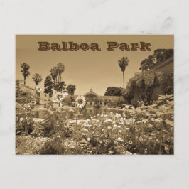 Postcard Balboa Park Sepia Tone Vykort