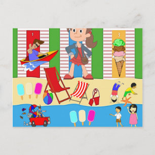 Postcard Beach Glass Vykort