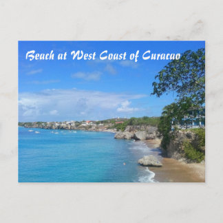 Postcard Beach vid Curacaos västkust Vykort