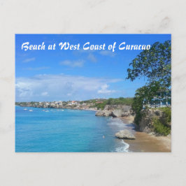 Postcard Beach vid Curacaos västkust Vykort