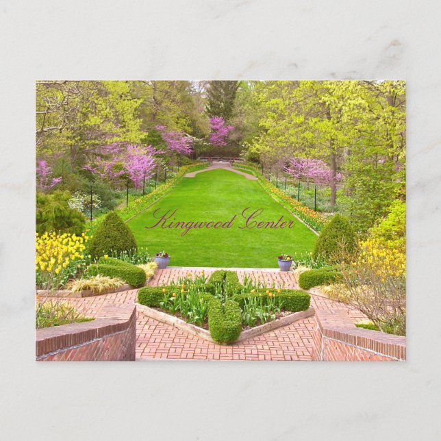 POSTCARD, ’BEAUTIFUL KINGWOOD CENTER & GARDENS’ VYKORT (Framsida)