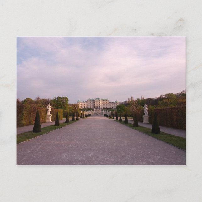 Postcard Belvedere Gardens Palace Wien, Österrike Vykort (Framsida)