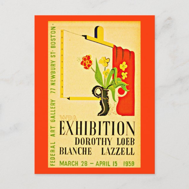 Postcard-Boston WPA Poster-18 Vykort (Framsida)