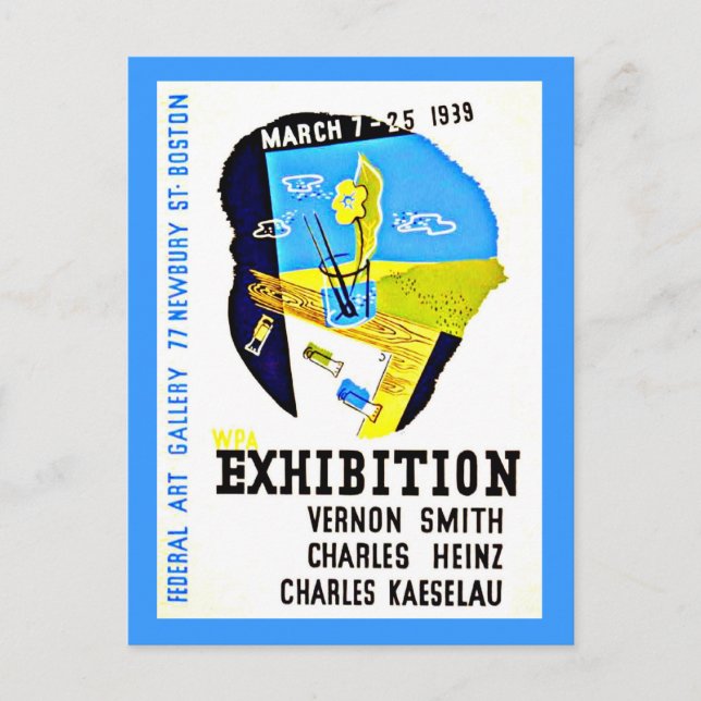 Postcard-Boston WPA Poster-20 Vykort (Framsida)