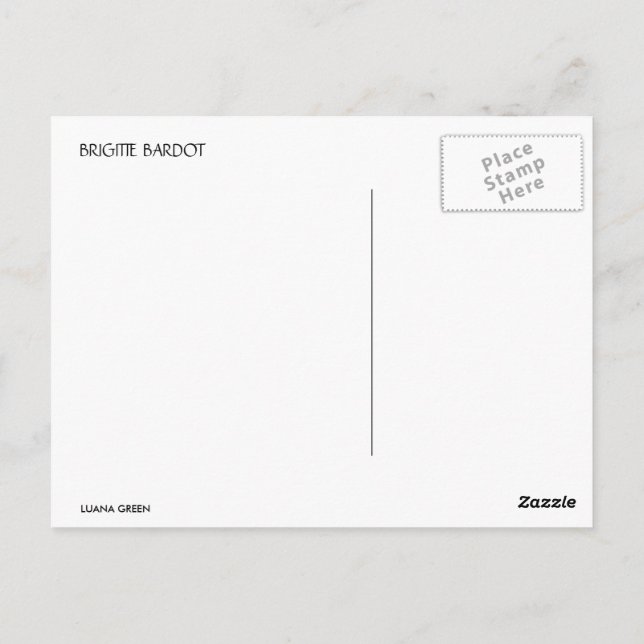 POSTCARD BRIGITTE BARDOT 2 VYKORT (Baksida)