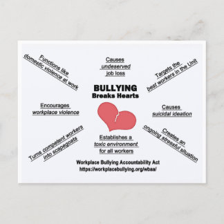 Postcard-Bullying Breaks Hearts Vykort