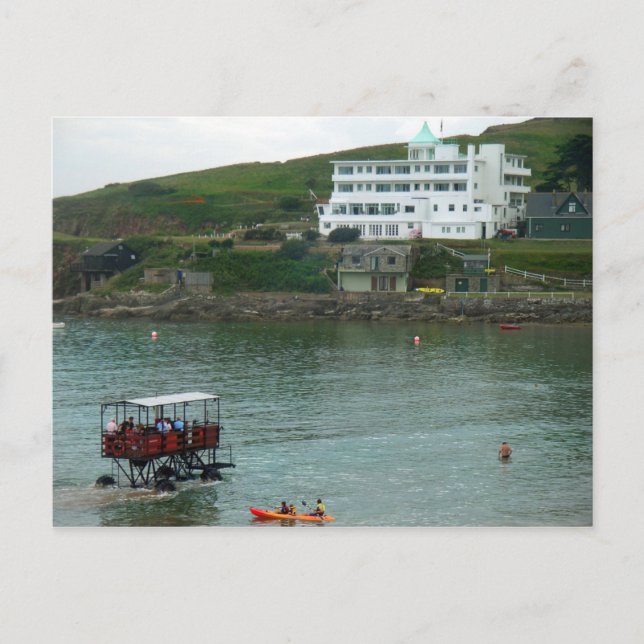Postcard Burgh Island Hotel, Devon, England Vykort (Framsida)