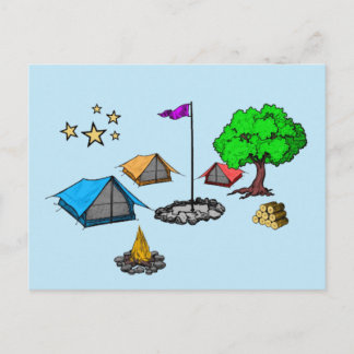 Postcard Camping Vykort