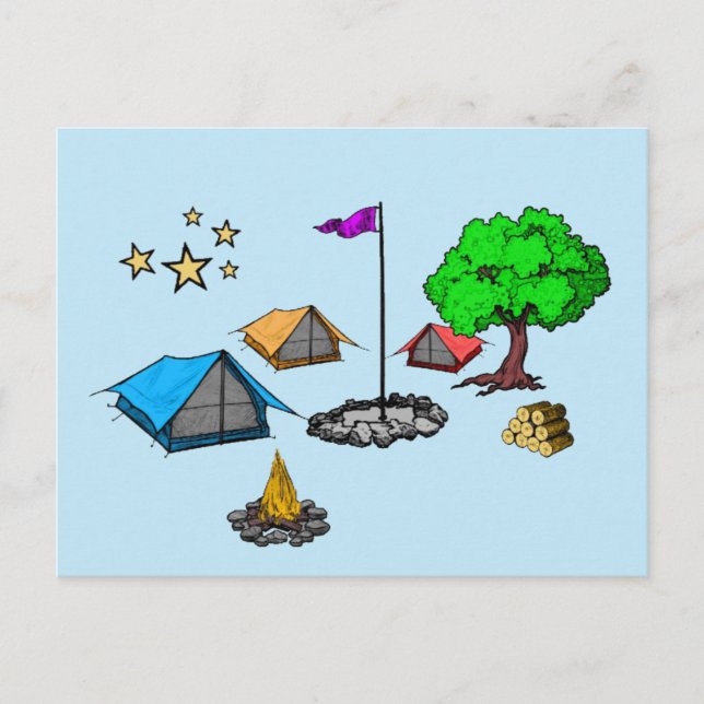 Postcard Camping Vykort (Framsida)