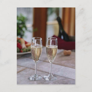 POSTCARD CHAMPAGNE FÖR TVÅ VYKORT