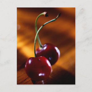 POSTCARD CHERRY PAIR VYKORT