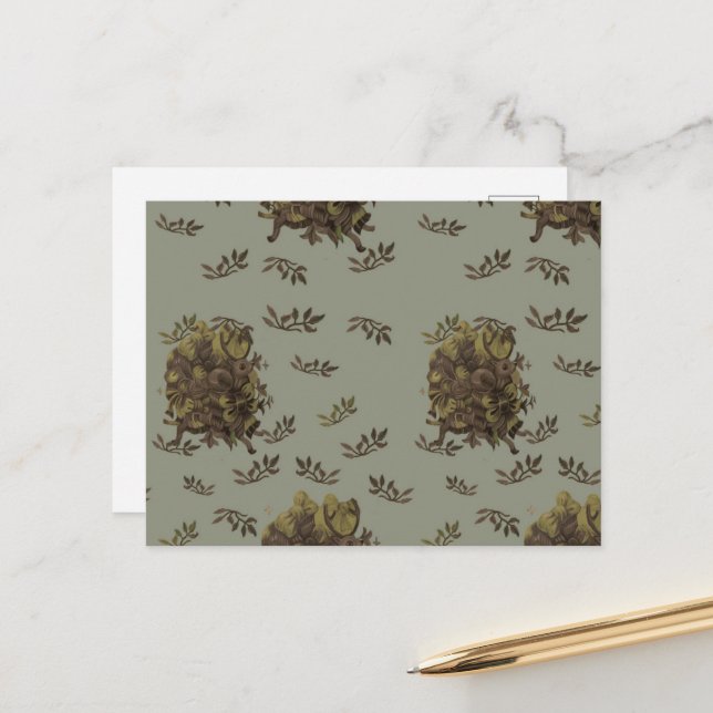 Postcard Ciervo con moños Vykort (Fram/Back In Situ)