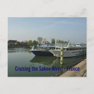 POSTCARD - Cruising the Saône River - Frankrike Vykort