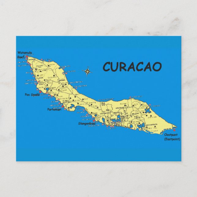 Postcard Curacao Island i Sol Vykort (Framsida)