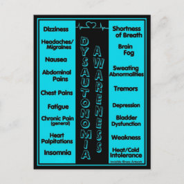POSTCARD...DYSAUTONOMIA - Symptom Vykort
