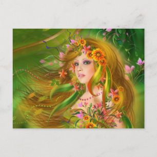 Postcard Fairy Summer Vykort