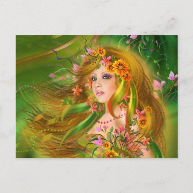 Postcard Fairy Summer Vykort (Framsida)
