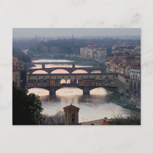 Postcard Florence Bridges, Italien Vykort