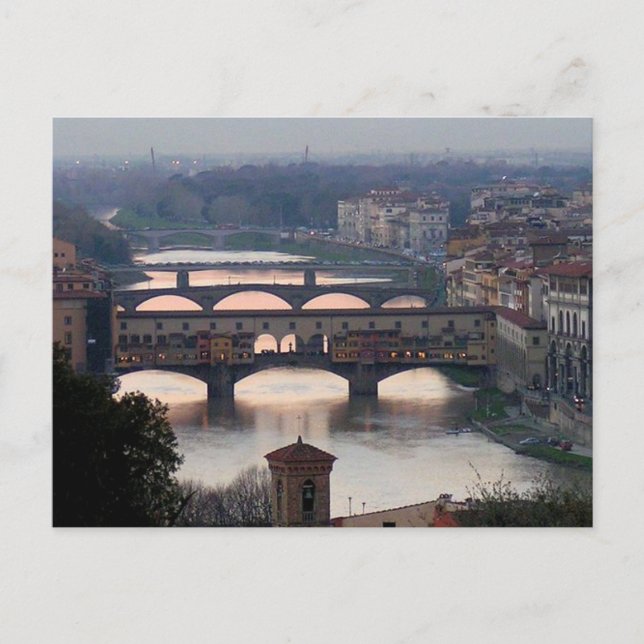Postcard Florence Bridges, Italien Vykort (Framsida)