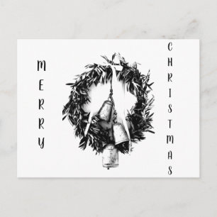 **POSTCARD FÖR CHRISTMAS** SVART/VITT ÖNSKEMÅL HELG VYKORT