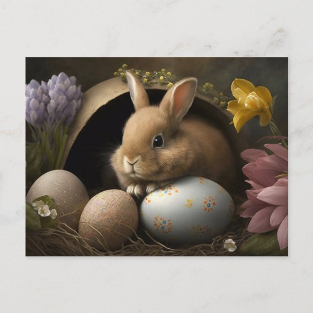 PostCard för glad påsk önskemål Vykort (Framsida)