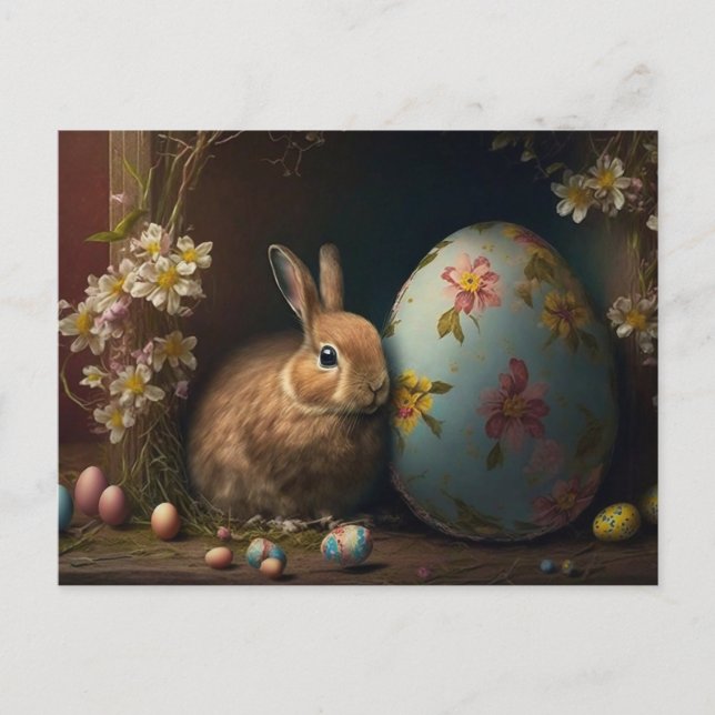 PostCard för glad påsk önskemål Vykort (Framsida)