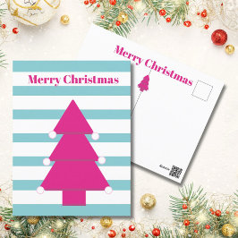 PostCard för Julgran Bright Rosa Hälsning Vykort