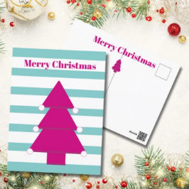 PostCard för Julgran Bright Rosa Hälsning Vykort