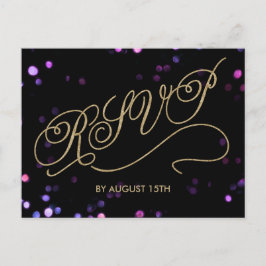 PostCard för OSA av skript i Glitter i elegant Inbjudan Vykort