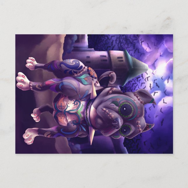 Postcard Franky Pitbull Frankenstein Vykort (Framsida)