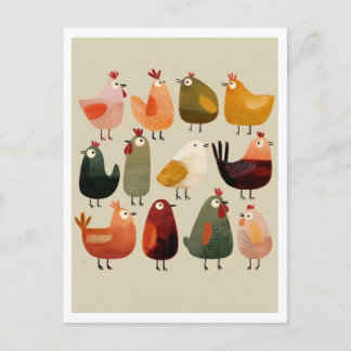 Postcard. Funny Birds Vykort