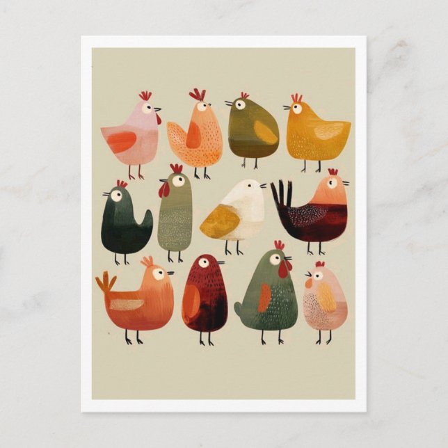 Postcard. Funny Birds Vykort (Framsida)