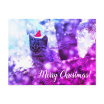 Postcard God jul Kitten