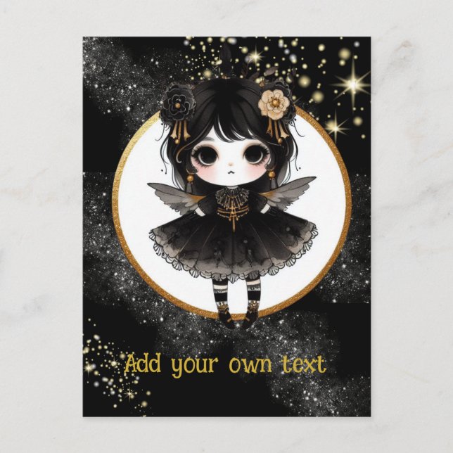 POSTCARD | Goth Girls Kawaii Chibi Cute Anpassning Vykort (Framsida)